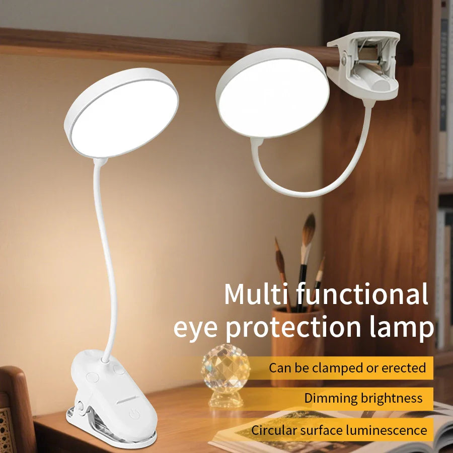 GGBEE LED Clip-On Desk Lamp – USB Dimmable Reading Light