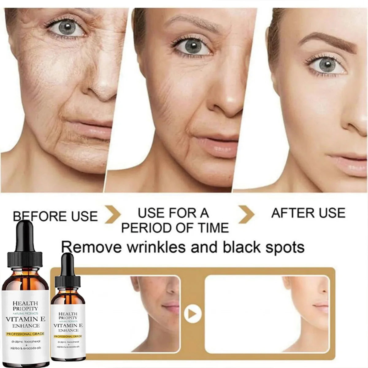 Face Essence Essential OilsVitamin E Skin Oil 100% Nature Face Serum Anti-Wrinkle Moisturizing Tight Whitening Skin Care Essence Peaceful Pleasures Health and Wellness
