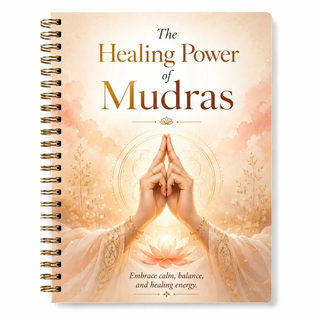 Healing Power Mudras A5 Spiral Guide Meditation Hand Gesture Book
