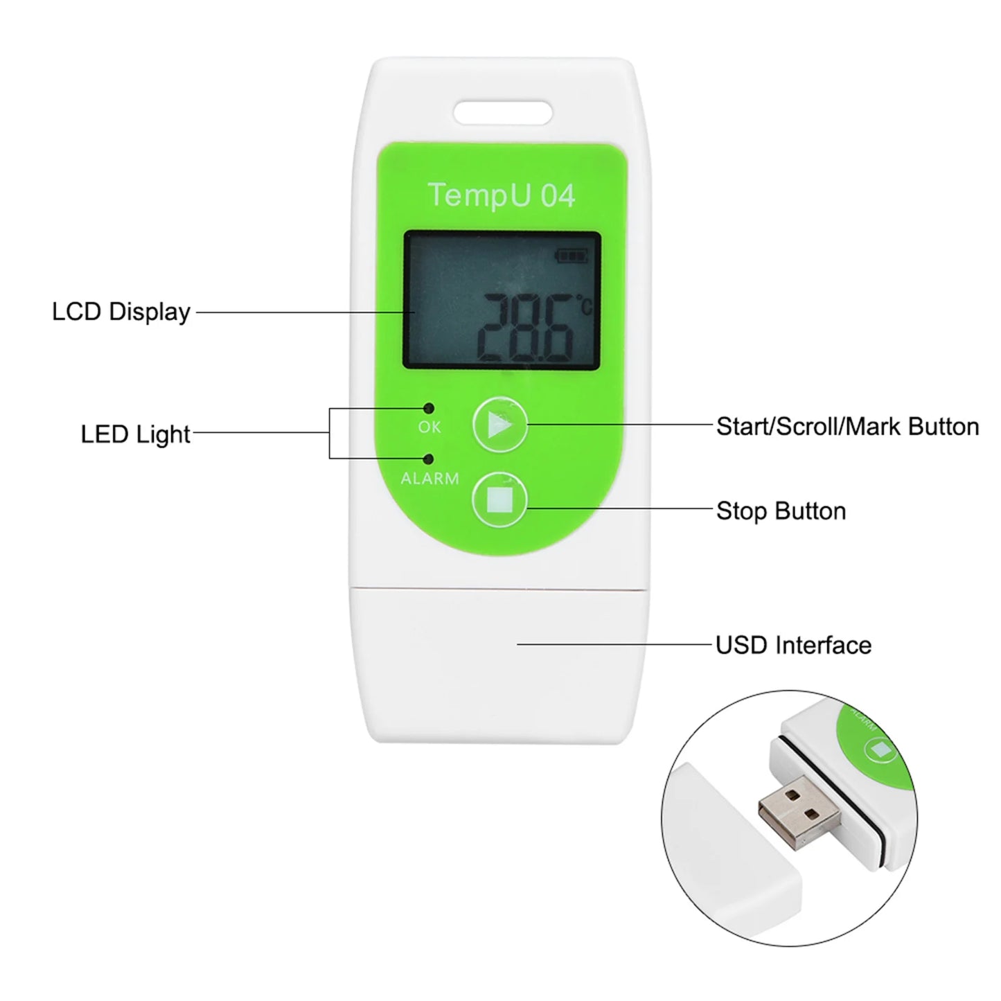 PDF Logger USB Temperature Data Logger TempU04 PDF USB Temperature Data Logger Reusable Temperature Recorder Temperature Logger Peaceful Pleasures Health and Wellness