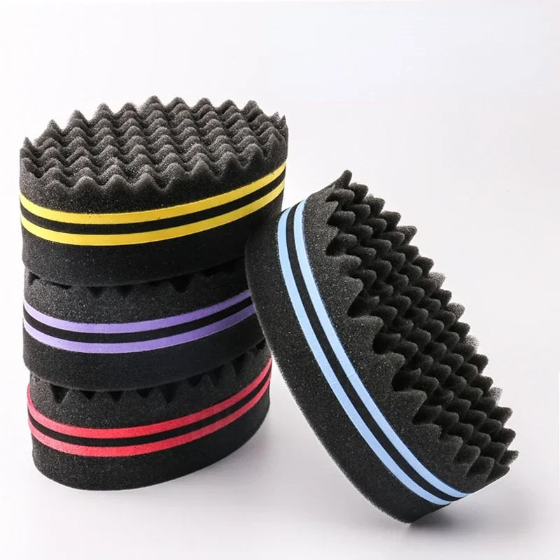 New Double-sided Magic Twisted Hairbrush Sponge for Afro Coil Wavy Hair Twisted Braid Fear Twist Lock Braid Curling Brush Tool Peaceful Pleasures Health and Wellness