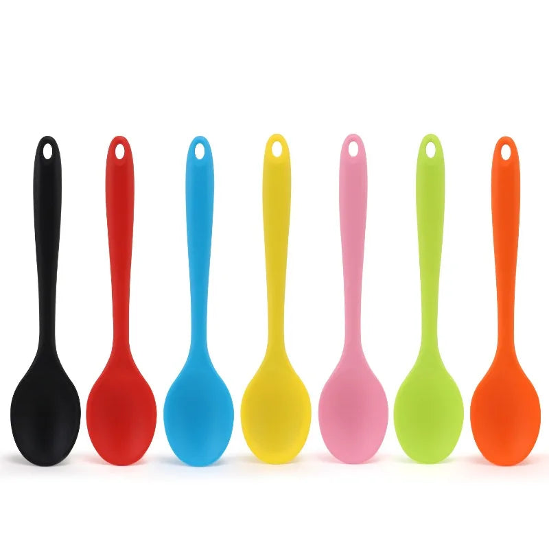 2026 New Silicone Spoon Mixing Soup Spoons Kitchen Mixing Ladle Cooking Utensils Kitchenware Tool for Stirring and Serving Peaceful Pleasures Health and Wellness