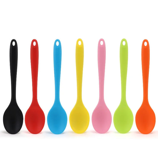 2026 New Silicone Spoon Mixing Soup Spoons Kitchen Mixing Ladle Cooking Utensils Kitchenware Tool for Stirring and Serving Peaceful Pleasures Health and Wellness