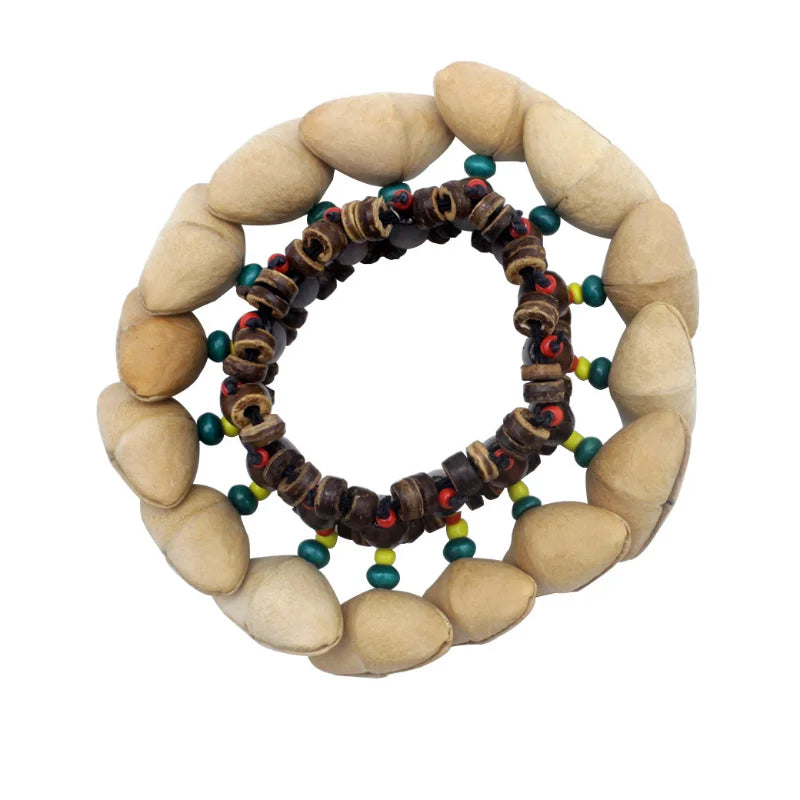 Handmade Nuts Shell Bracelet Handbell Djembe African Drum Conga
