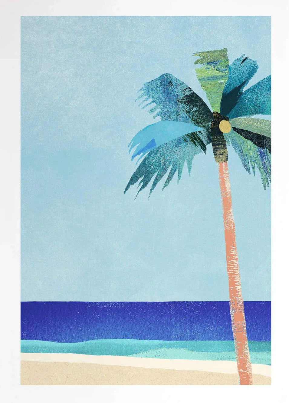 Canvas Painting Wall Art Picture Simple Outdoor Summer Beach Scenery Poster Sunset Surfers Swimming Ocean Living Room Home De Peaceful Pleasures Health and Wellness 24 20x30cm Unframed