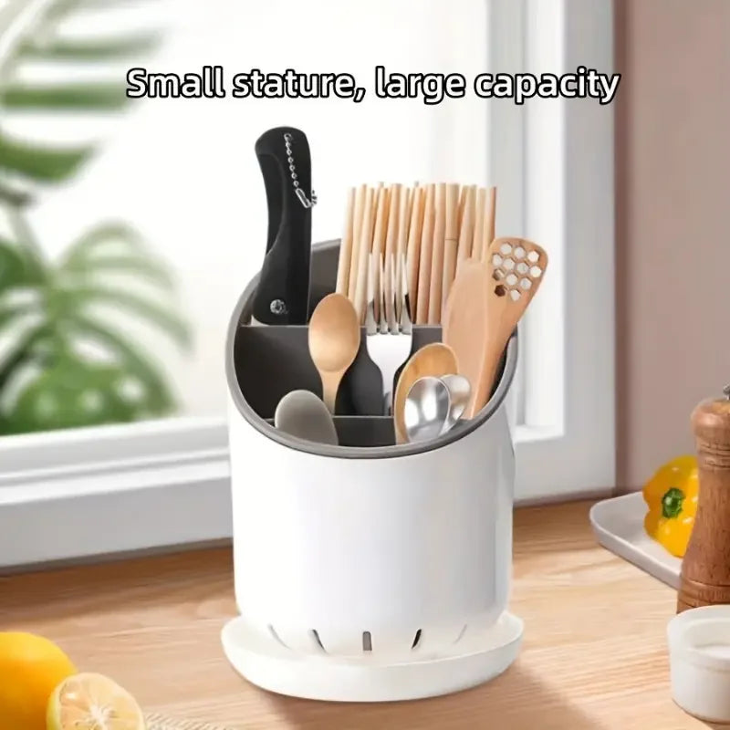Chopstick Holder with Drain Plate – Kitchen Utensil Organizer