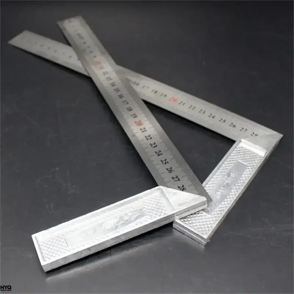 Regla De Ngulo Recto 250 Con Mango Aluminio Y Escala Acero Inoxidable
