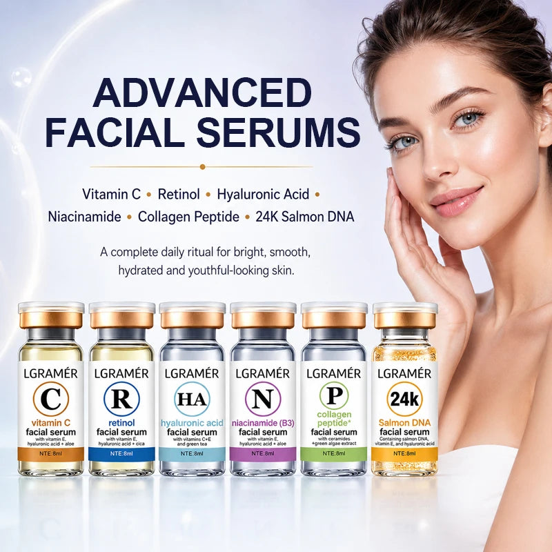  Face Serum Trio-Vitamin C,Retinol & Hyaluronic Acid Anti-Aging Serums for Face,Skincare Routine -Brightening,Facial Serums 8ml Peaceful Pleasures Health and Wellness