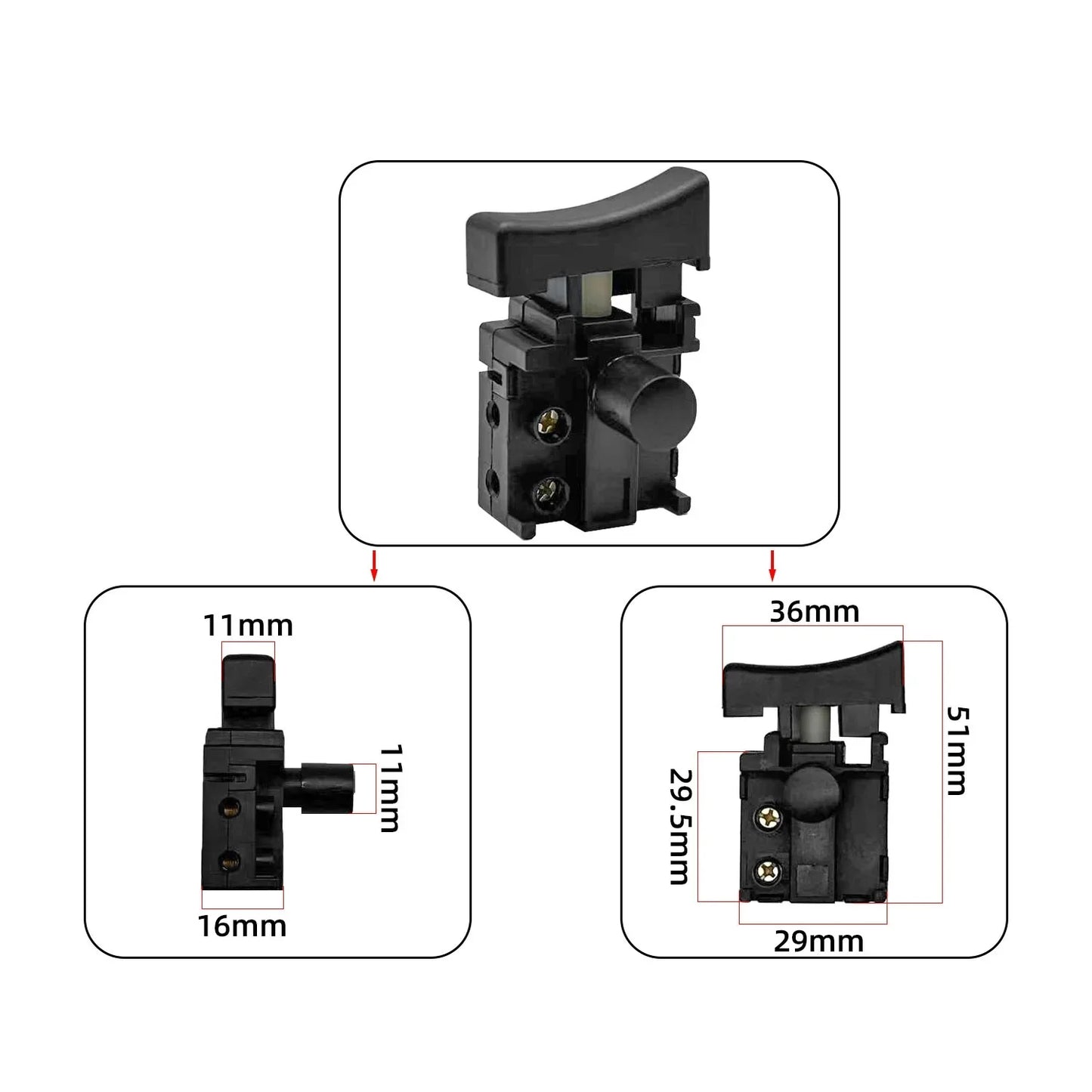 Chainsaw Trigger Switch for 4/6/8-Inch Lithium Electric Chainsaw