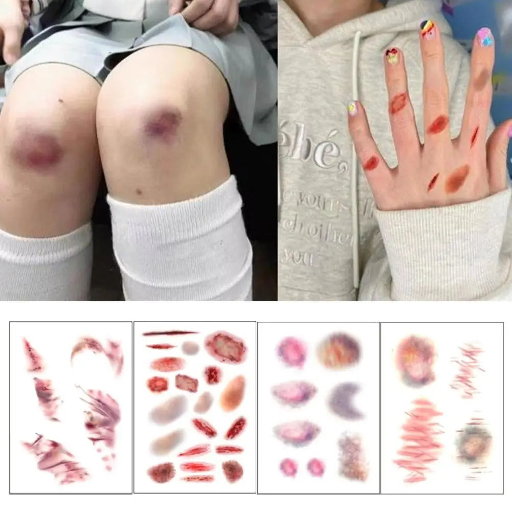 Halloween Fake Wound Scar Tattoo Stickers – DIY Party Makeup