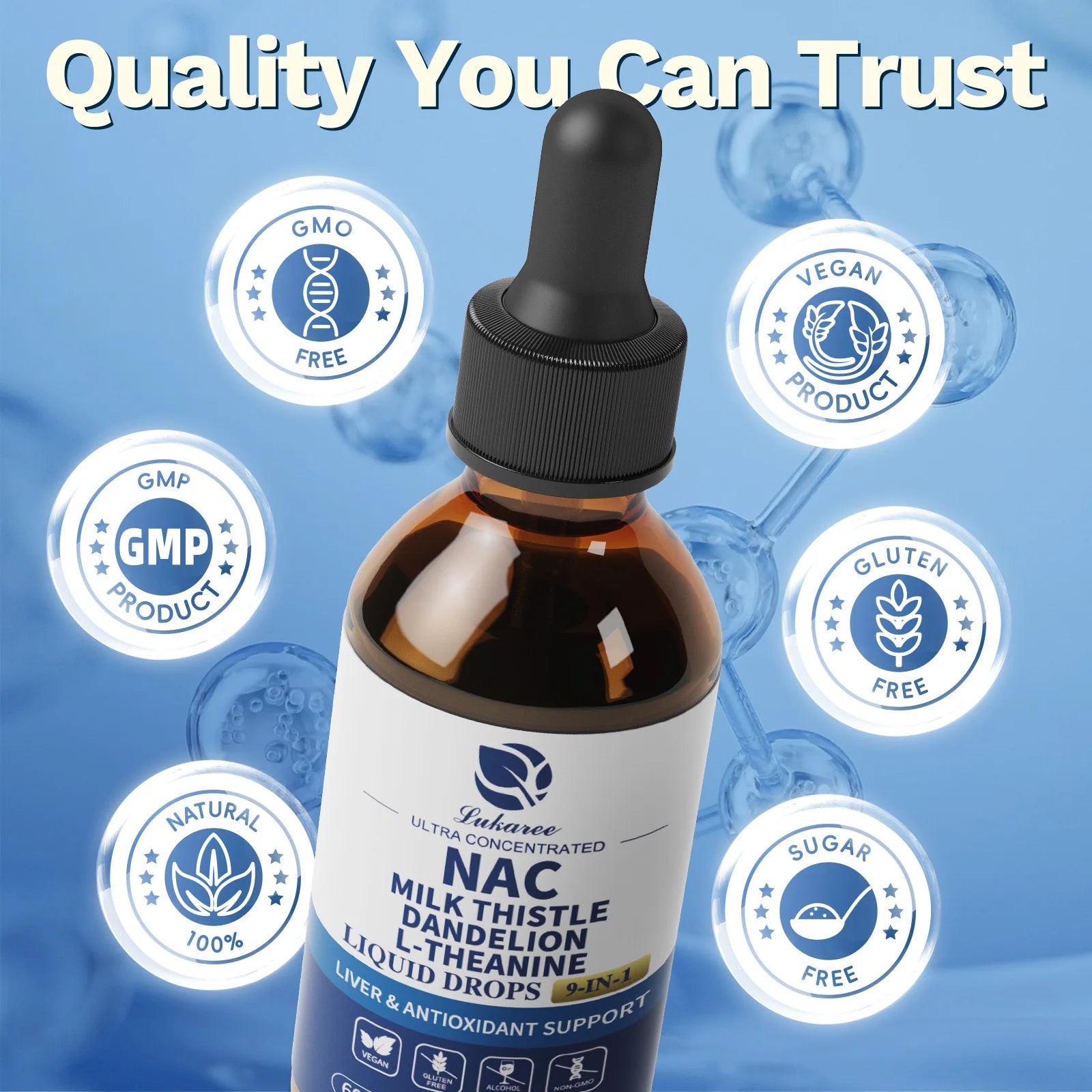 Liposomal NAC Supplement Drops 30ml – Milk Thistle, Liver & Lung Support Peaceful Pleasures Health and Wellness