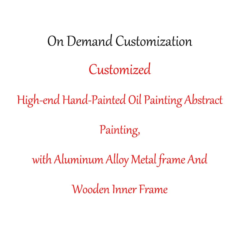 Customized Personalized Gifts High-End Hand-painted Oil Paintings, Abstract Murals, Aluminum Alloy Metal Frames,Modern Wall Art Peaceful Pleasures Health and Wellness