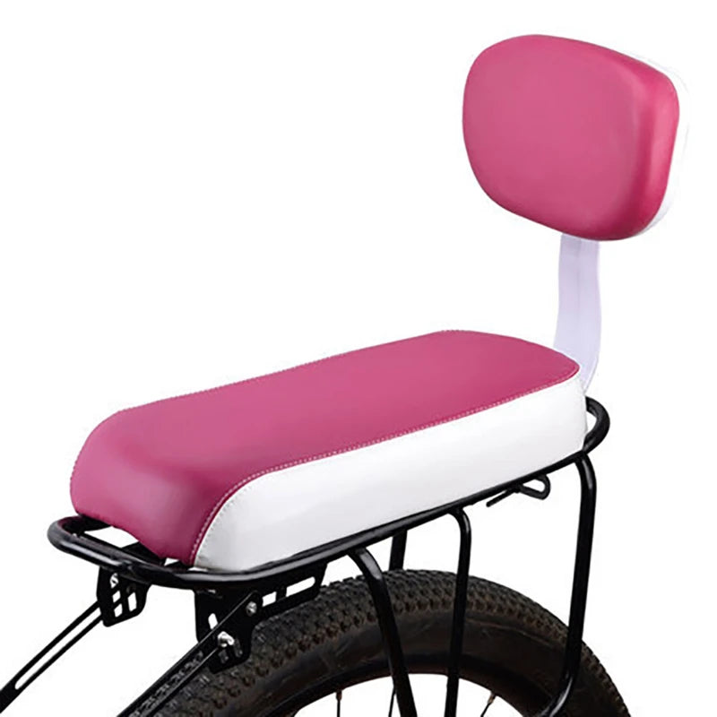 Bicycle Seat Cushion Armrest Foot Pedal Rear Seats Cushions Backrest Mountain Bike Comfortable Children Bicycles Armrests Peaceful Pleasures Health and Wellness Pink cushion