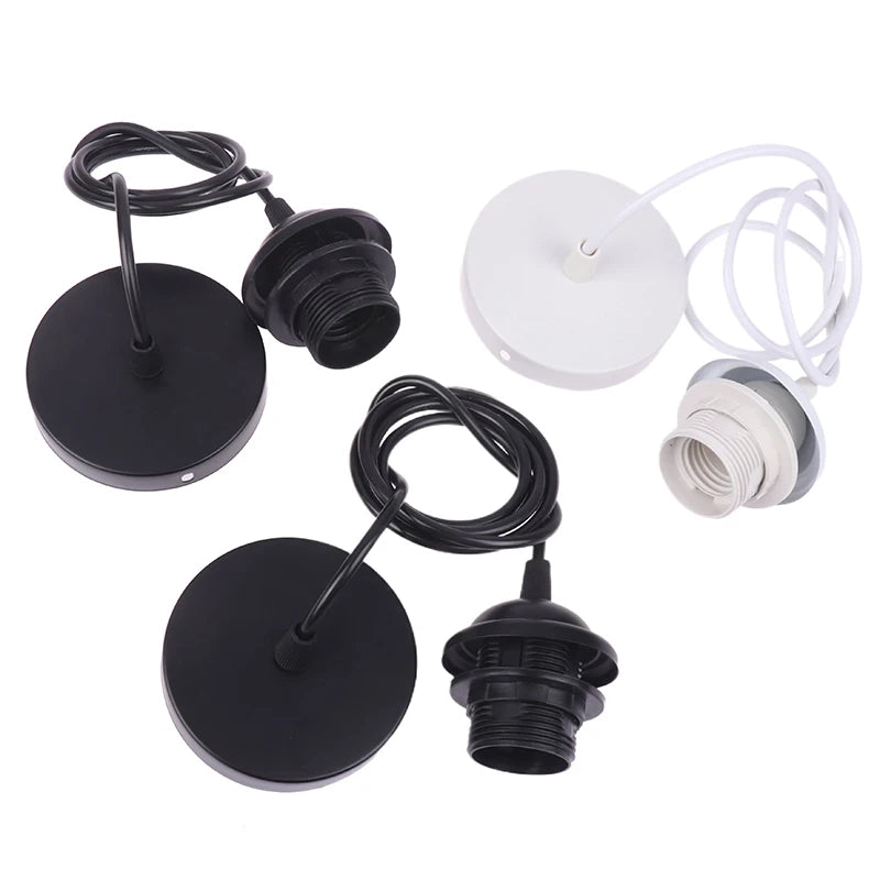 Home Retro E27 Hanging Lamp Holder With 1m/1.5m Hanging Wire Ceiling Lamp Holder Socket Lamp Base For Hanging Pendant Lights Peaceful Pleasures Health and Wellness
