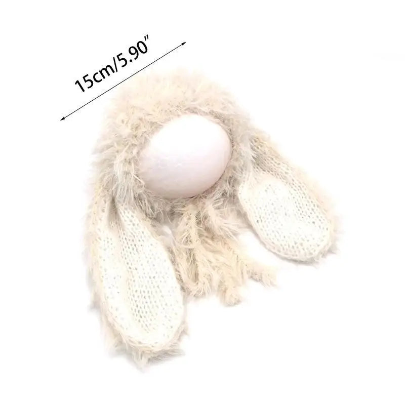 Newborn Baby Knit Cosplay Hat | Rabbit Ears Photo Prop Gift