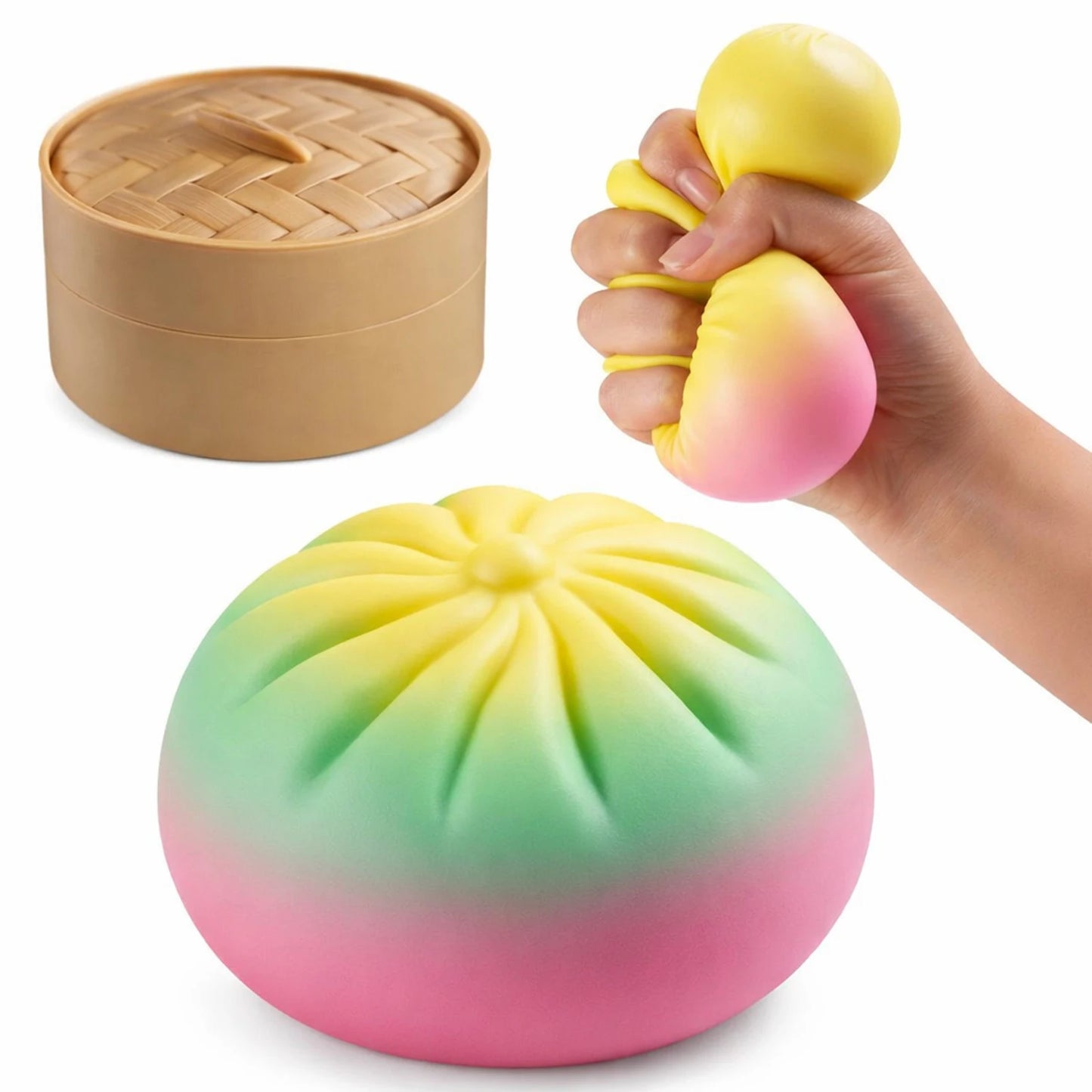 Bread Squeeze Ball Sensory Toy – 10 Colors | Kids & Adults