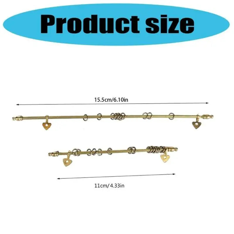 1/12 Scale Miniature Golden Curtain Rod | Dollhouse Accessory