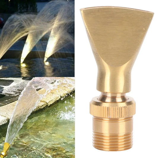 Brass Fan Fountain Nozzle | G1/2 Female to G3/4 Male Thread Fountain Spray Nozzle Peaceful Pleasures Health and Wellness