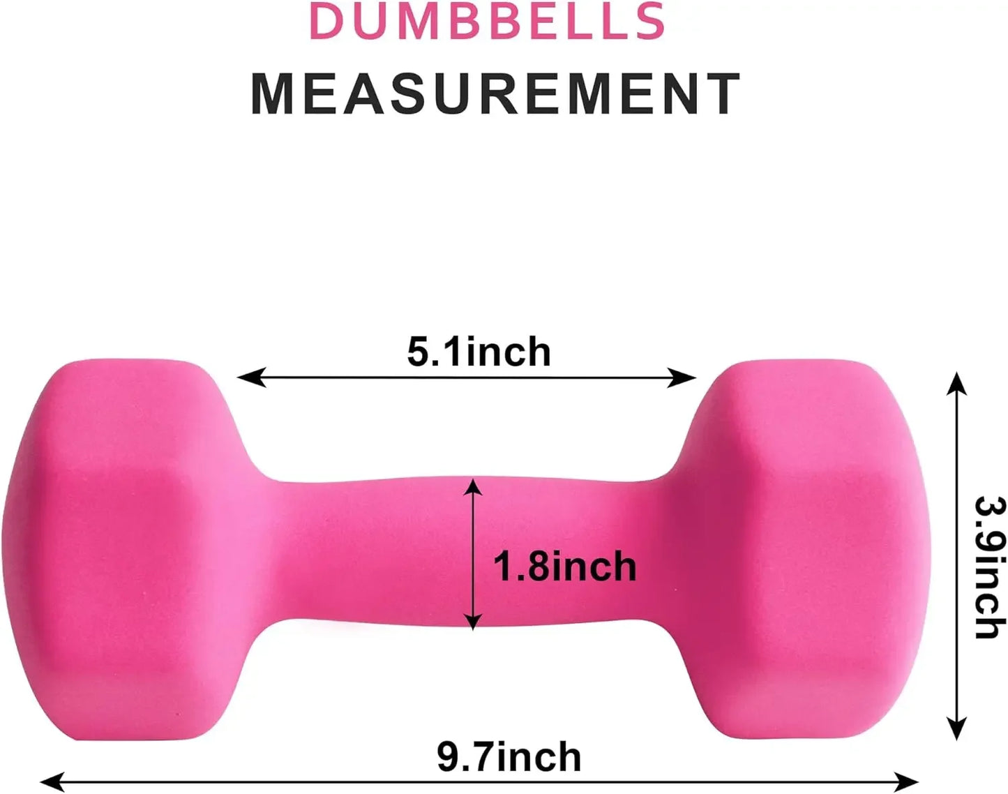 Hexagonal Neoprene Dumbbells for Home Gym Workouts, Strength Training, Yoga and Pilates - 15lb Each Peaceful Pleasures Health and Wellness