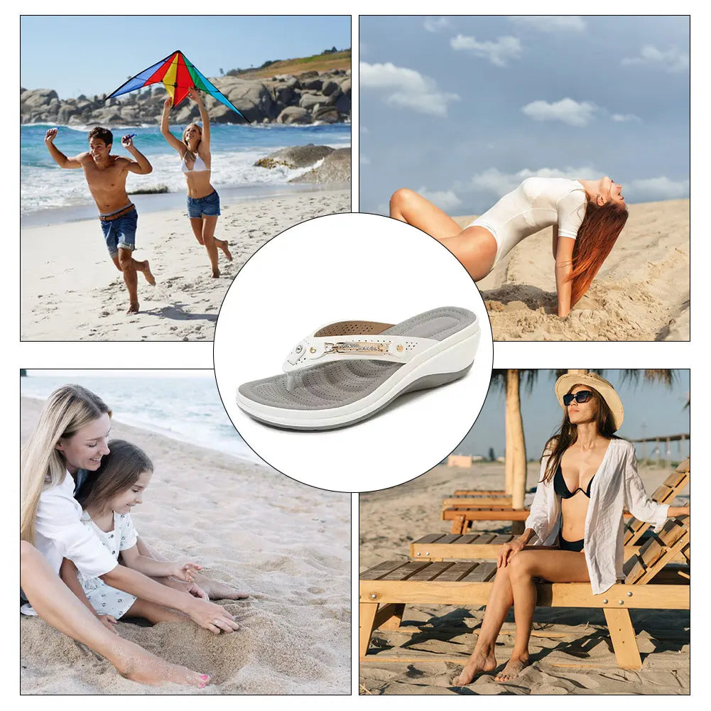 2024 Women's Slippers New Fashion Slides Non-Slip Shoes Beach Sandals Women Outside Leisure Flip Flops Wear Open Toe Peaceful Pleasures Health and Wellness