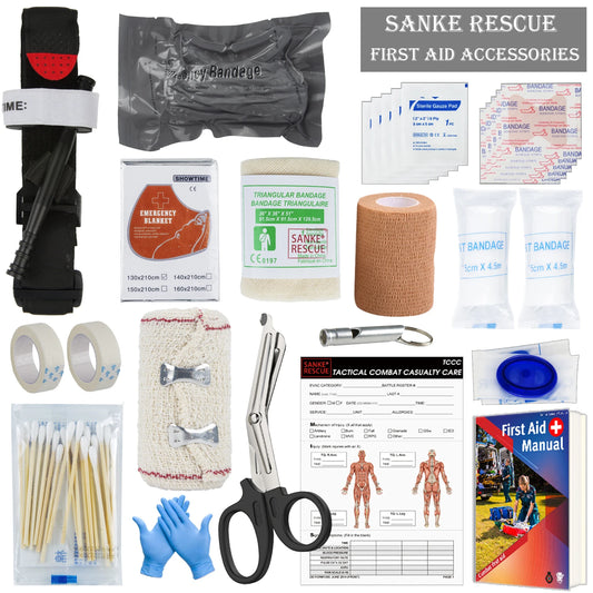 Survival First Aid Accessories Survival Military Full Set Outdoor Gear Emergency Kits Trauma Bag Camping Hiking IFAK Adventures Peaceful Pleasures Health and Wellness First Aid Accessorie