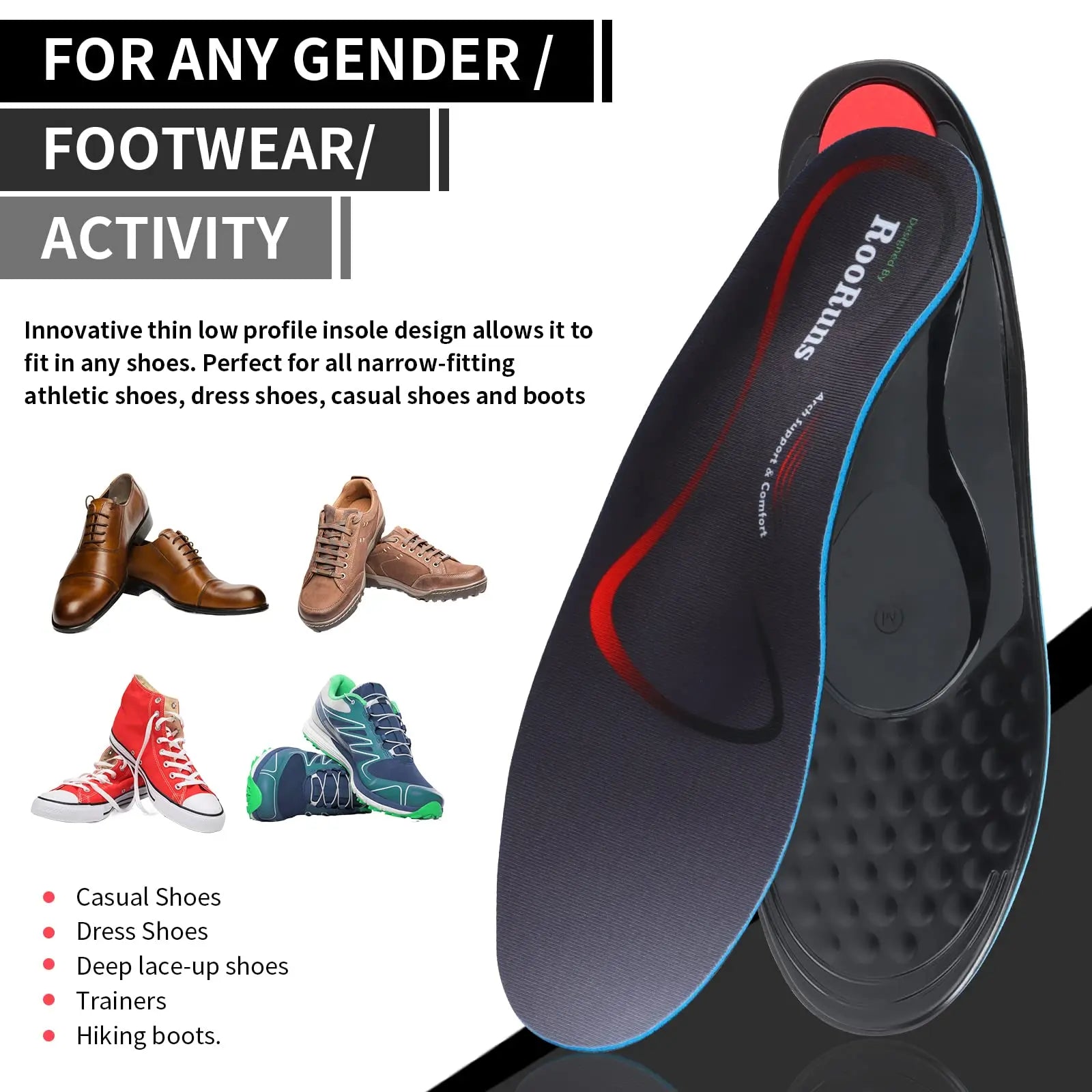 1Pair Hallux Valgus Insoles for Men & Women, Pain Relief & Support for Excessive Pronation, Sports Insoles for Gait Correction Peaceful Pleasures Health and Wellness