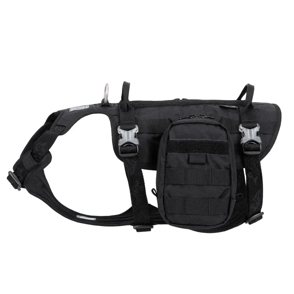 Truelove Tactical Dog Harness with Backpack YH1805 Peaceful Pleasures Health and Wellness