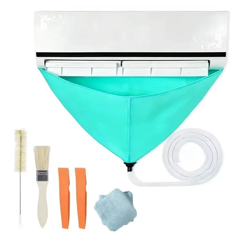 AC Cleaning Kit – Leak-Proof Cover, Brushes & Water Pipe Set