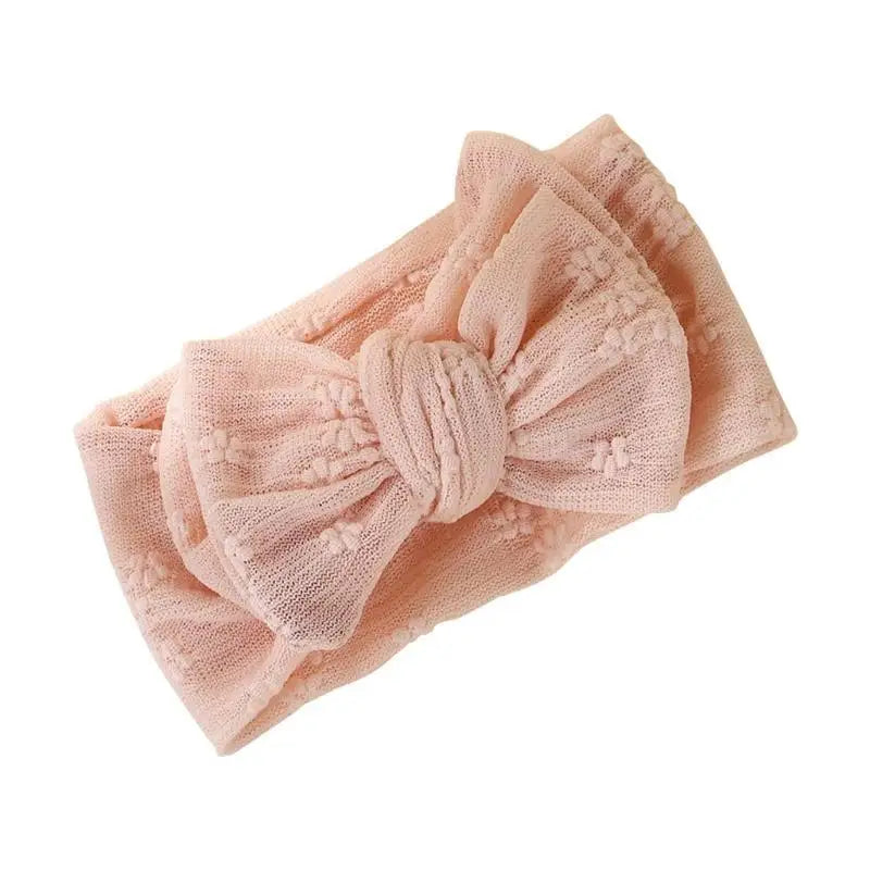Baby Girl Lace Mesh Headband Bowknot | Soft Newborn Hair Wrap