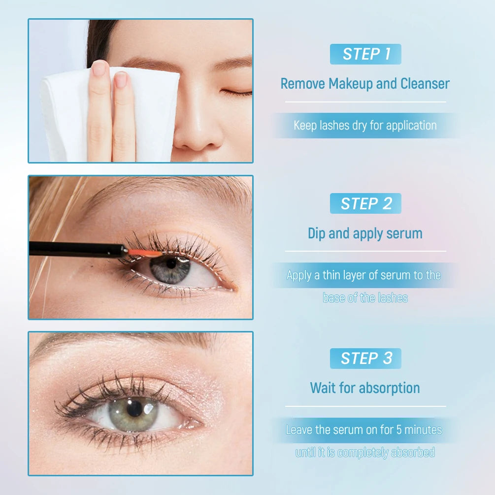 QIBEST Fast Eyelash Growth Serum Natural Eyebrow Eyelash Volume Thicker Lengthening Lashes Mascara Extension Eyelash Brow Serum Peaceful Pleasures Health and Wellness