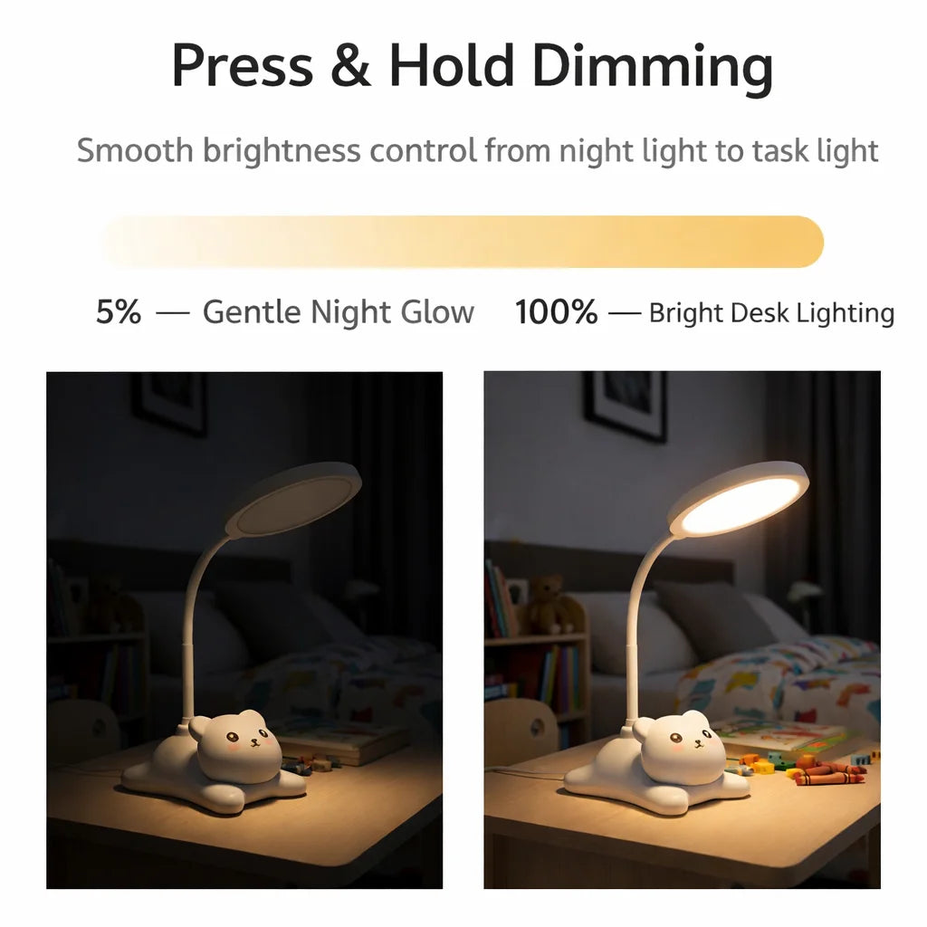 Cat Night Light Flexible Table Lamp Book Foldable Creative Cute Reading Study Cartoon Tabls Eye Protecting Desk Peaceful Pleasures Health and Wellness