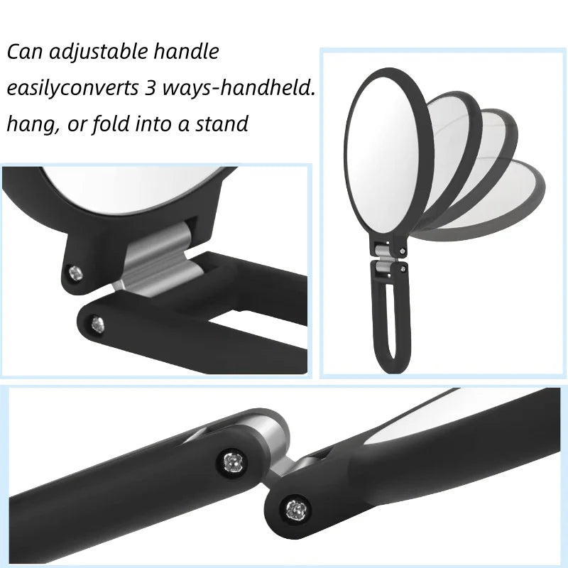 Magnifying Handheld Mirror Double Sided, 1 x 15x Magnification Hand Mirror, Travel Folding Stand Adjustable Dressing Table Peaceful Pleasures Health and Wellness