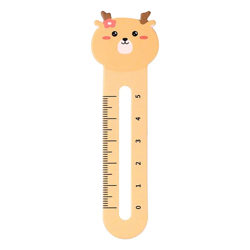 Cartoon Cute Animal Paper Bookmarks Card Suit Mini Ruler Markers Clip