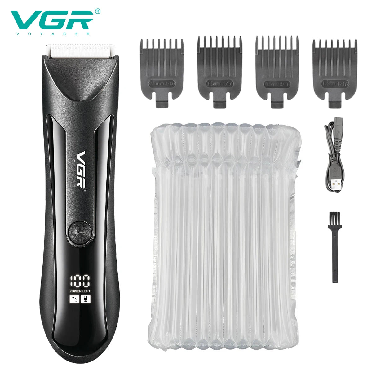 VGR 951 Body Hair Trimmer Groin Rechargeable Ball Shaver/Trimmer Men Electric Pubic Beard Hair Clipper For Men Groomer Peaceful Pleasures Health and Wellness 951 black NO box
