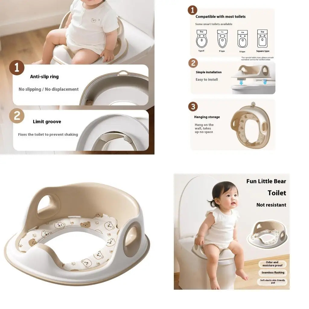 Kids Potty Training Toilet Seat Ring | Non-Slip Safety Handles