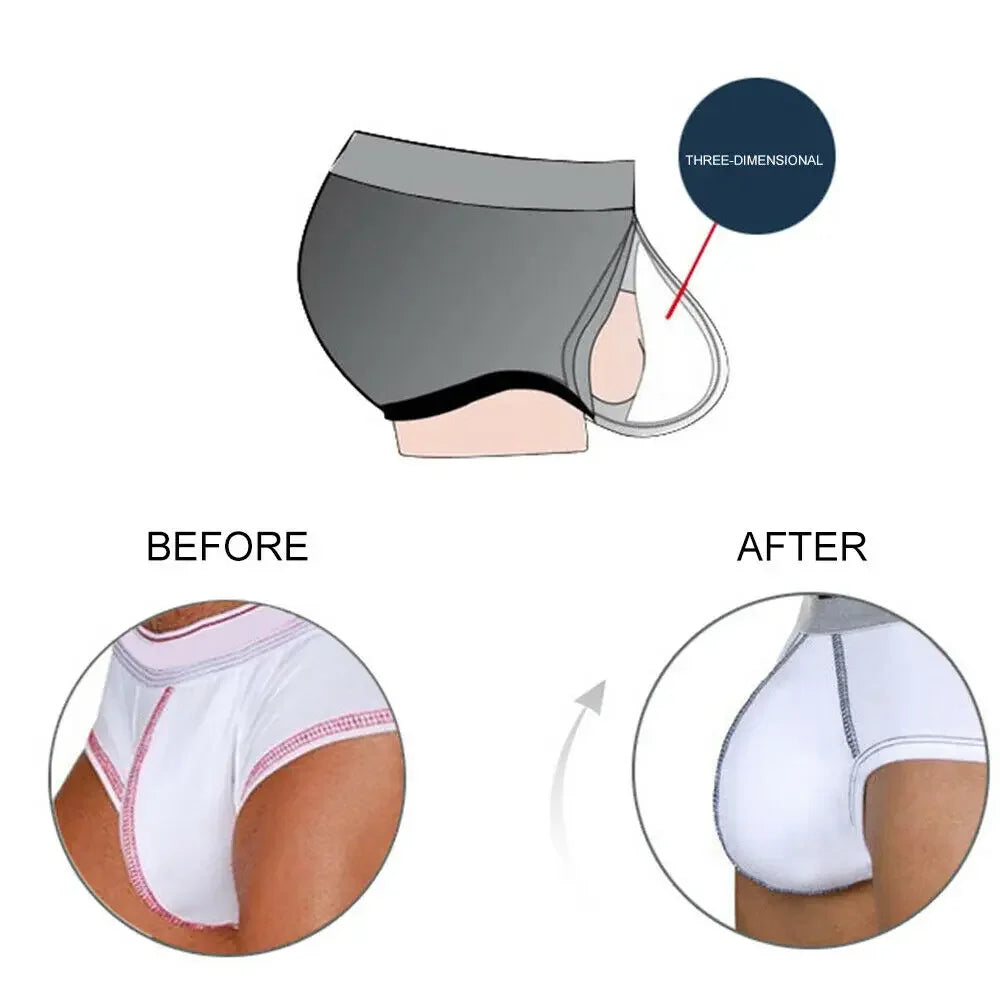 1Pc Fashion Men's Underwear Sexy Briefs Shorts Jockstraps Soft Bulge Enhancer Cup Insert For Swimwear Panties Sponge Pouch Peaceful Pleasures Health and Wellness