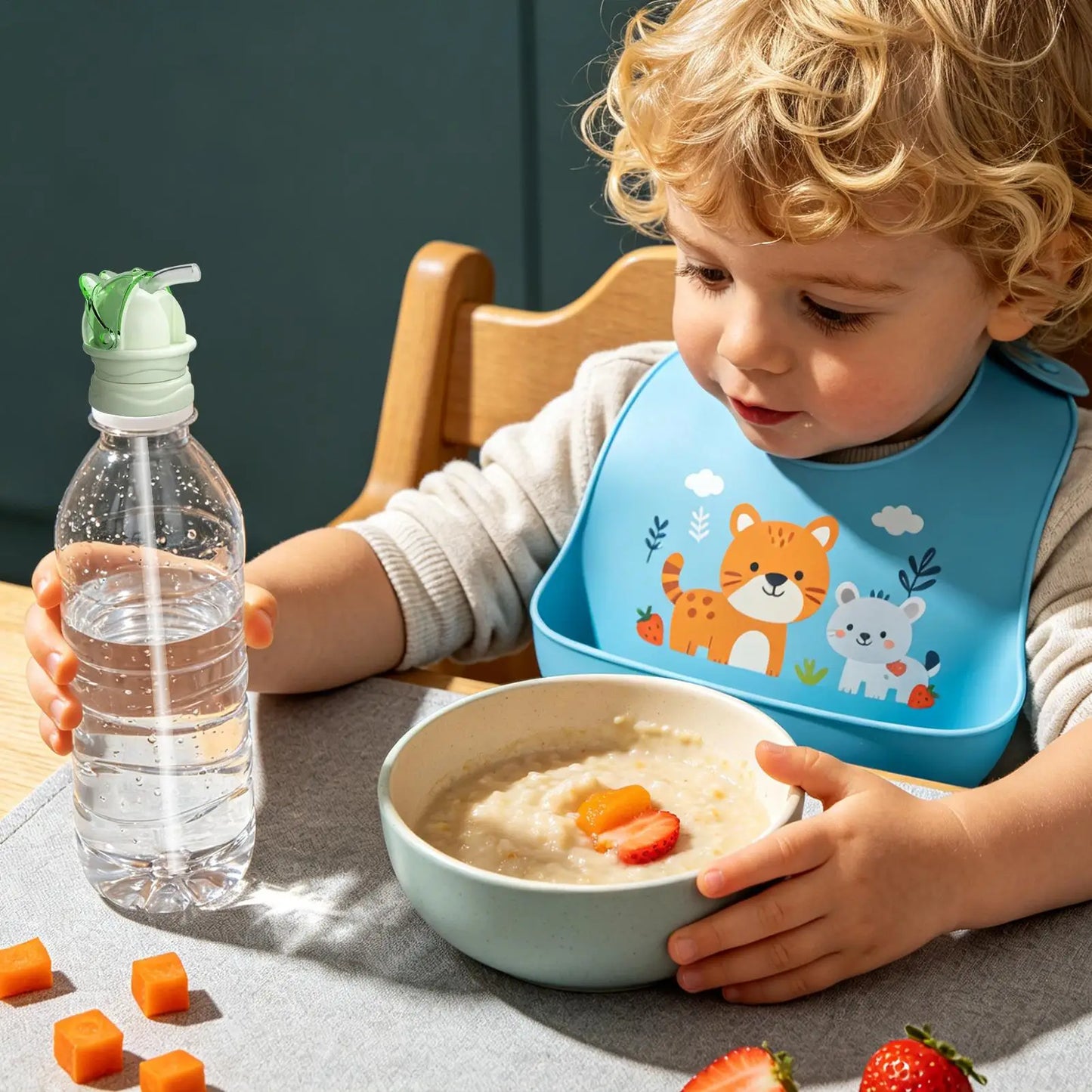 Kids Reusable Straw Spout Bottle Topper – Leak-Proof Sippy Cap