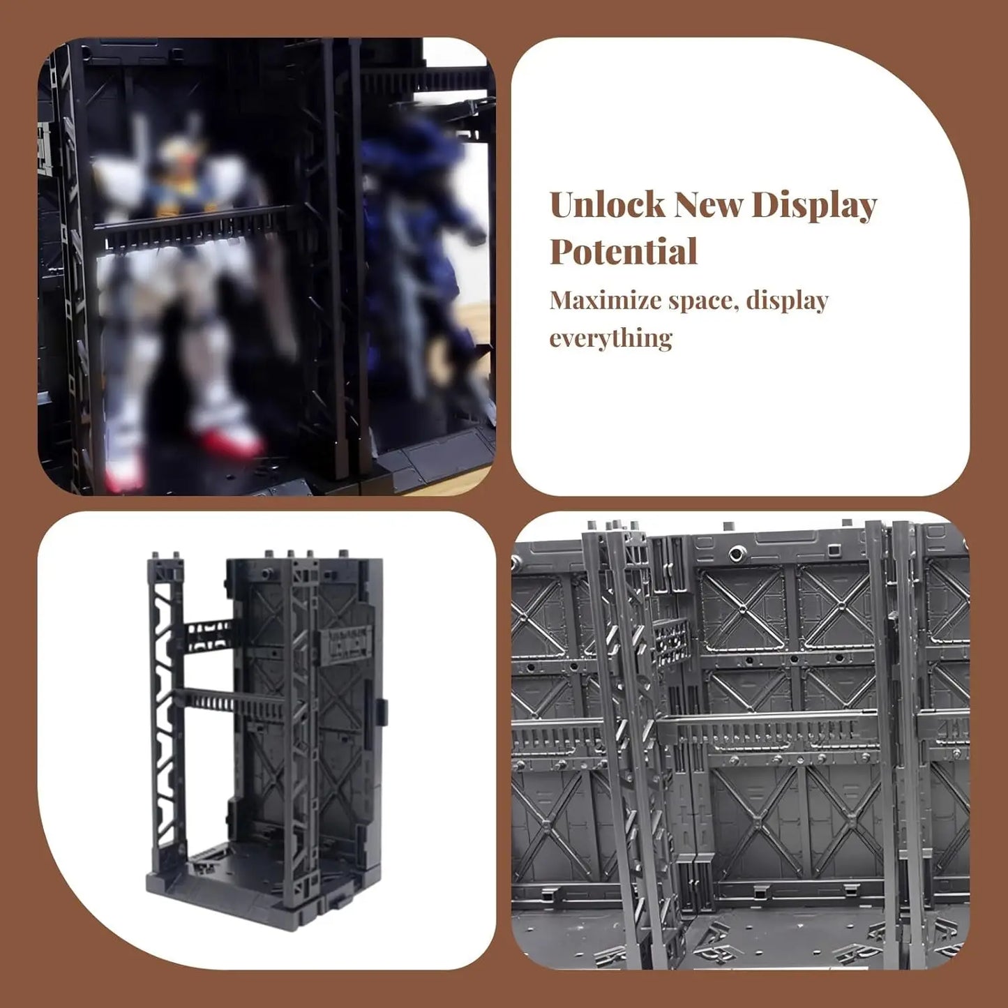 Interlocking Action Figure Display Base – Connectable Model Stand