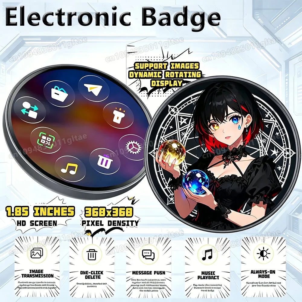 2026 Dynamic Electronic Badge Anime Merchandise Digital Display Badge For Game Peripherals Excellent Birthday Gifts For Otaku Fa Peaceful Pleasures Health and Wellness