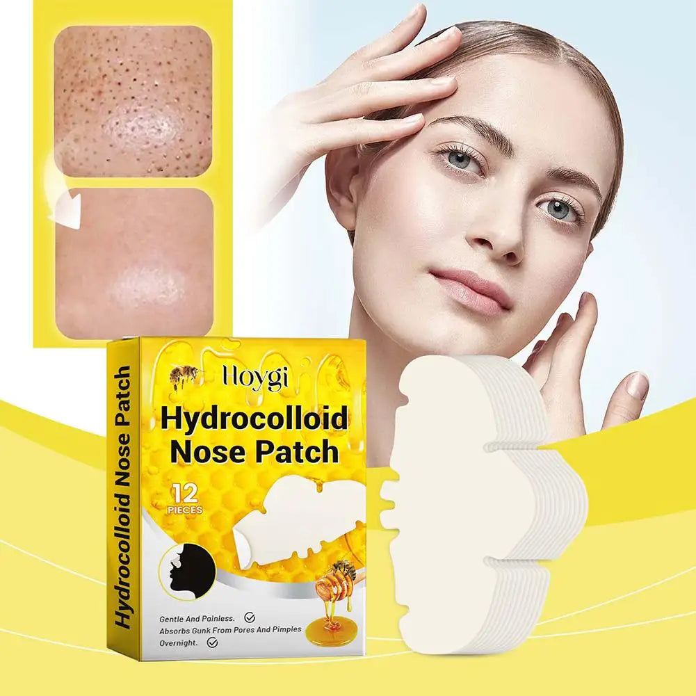 12Pcs/24Pcs Hydrocolloid Nose Patches Absorbing Cover Hydrocolloid Patches For Nose Blackheads Pimples Removal Pores Peaceful Pleasures Health and Wellness