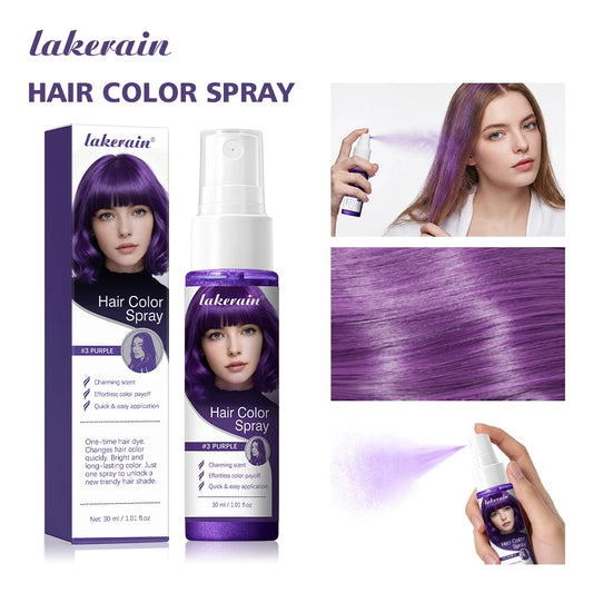 Lakerain Temporary Hair Color Spray | 15-Second Instant Coloring, Washable, Long-Lasting, 30ml Peaceful Pleasures Health and Wellness