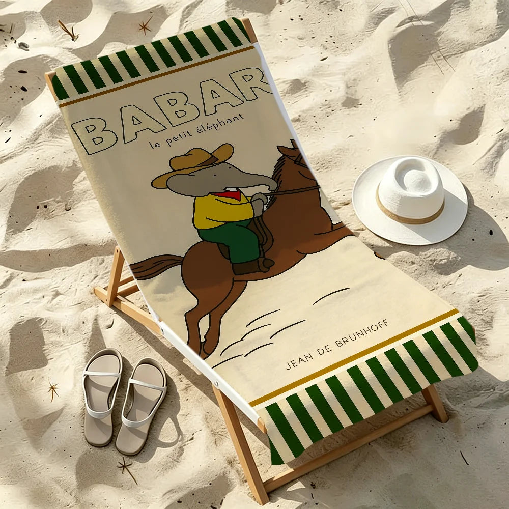 Babar Elephant Beach Towel – Quick Dry Soft Pool & Travel Towel Quick Dry Beach Towel Peaceful Pleasures Health and Wellness