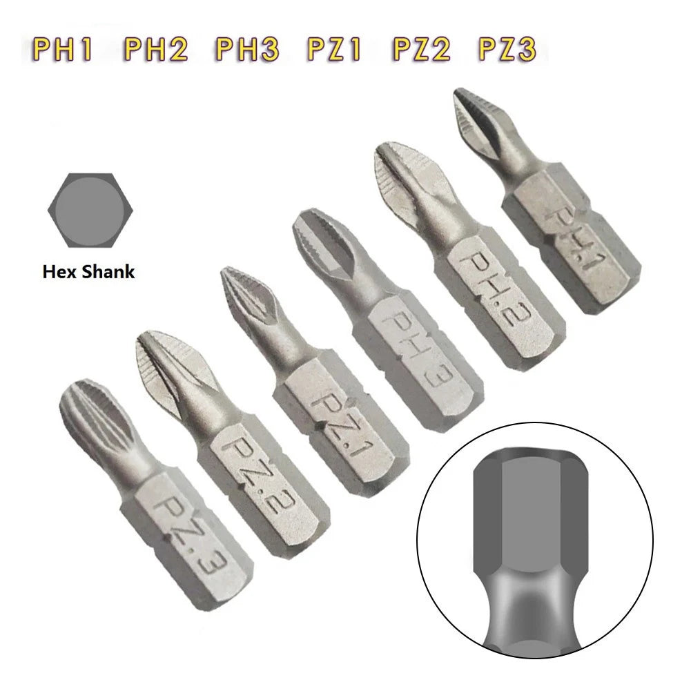 Anti Slip Screwdriver Bit Electric Hex Shank Magnetic Drill Screw