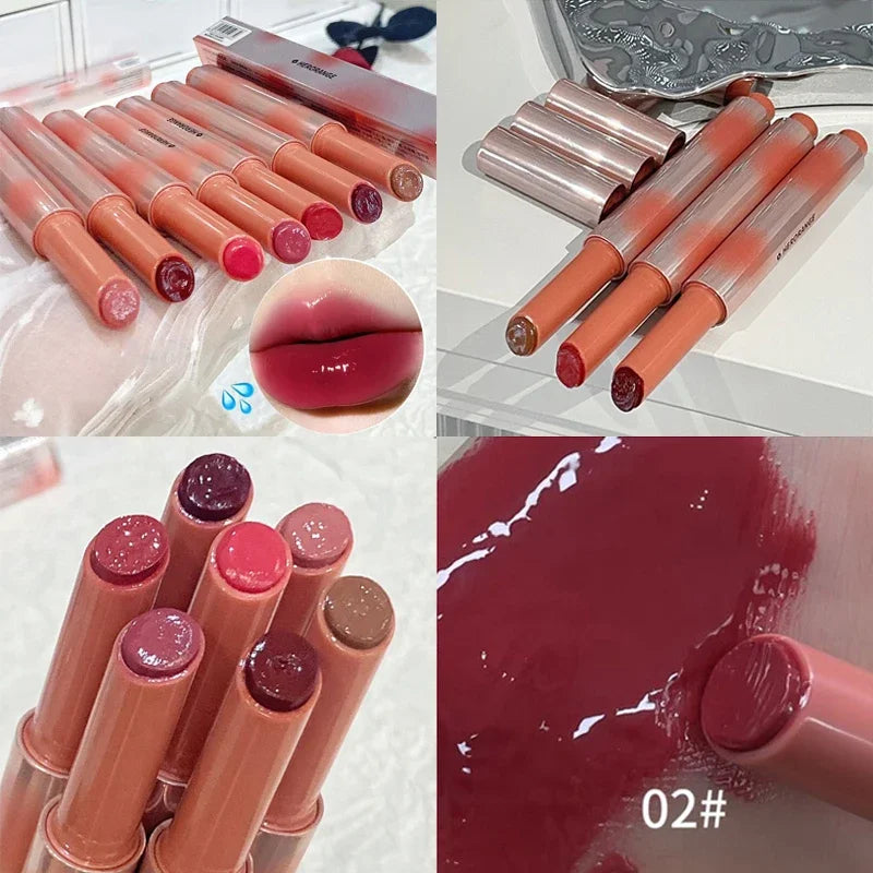 Strawberry Jelly Lipstick Mirror Gloss Tint | K-Beauty Moisturizing