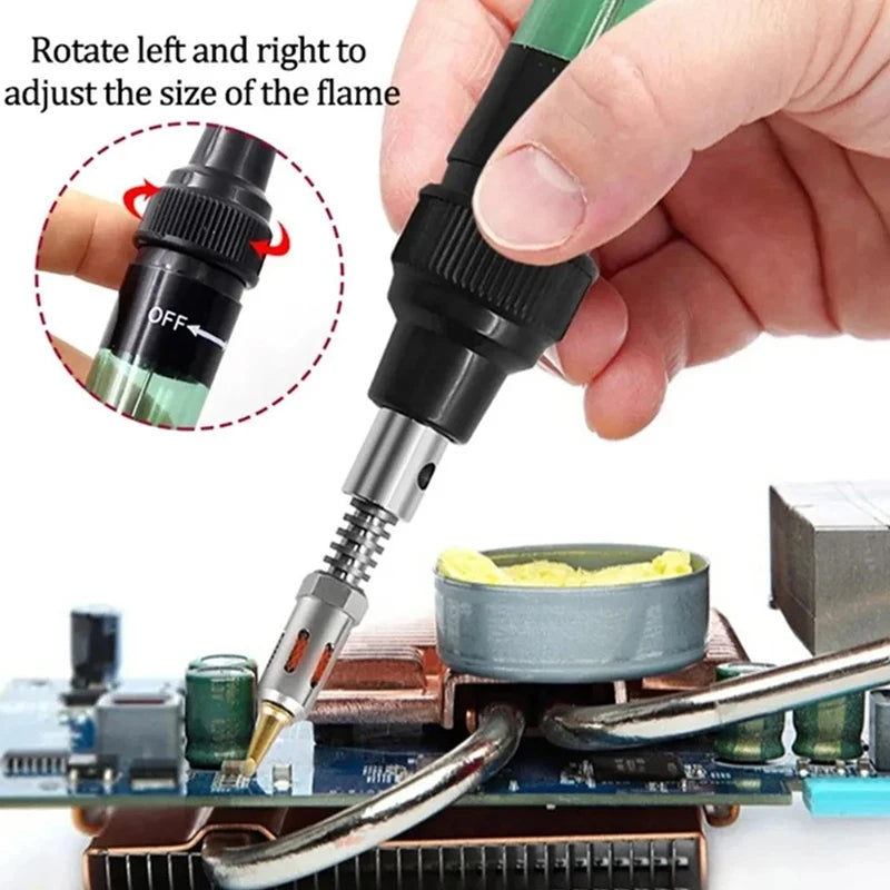 Cordless Butane Soldering Iron Kit 1300°C Portable Welding Pen Butane Soldering Iron Peaceful Pleasures Health and Wellness