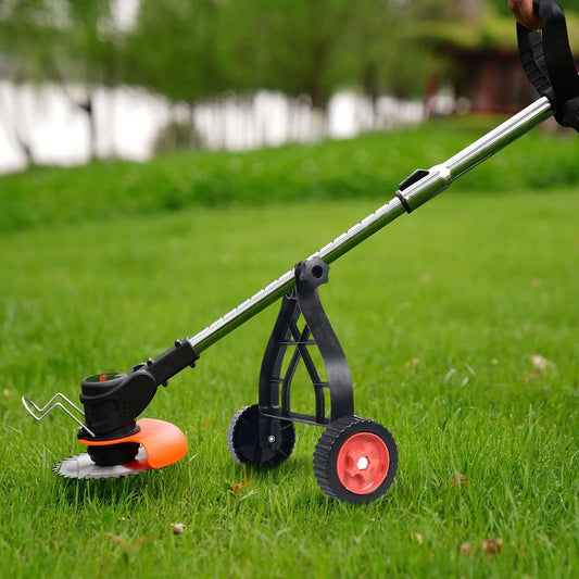 Support Wheels for Trimmer Auxiliary Wheels Trimmer Support Brush Cutter Wheel Mower Attachment Adjustable Grass Cutter Holder Peaceful Pleasures Health and Wellness