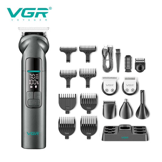 VGR 6-in-1 Multi functional Hair Trimming Set Men's Hair Clipper Shaver Ear and Nose Hair Private Hair Removal Device V-096 Peaceful Pleasures Health and Wellness USB