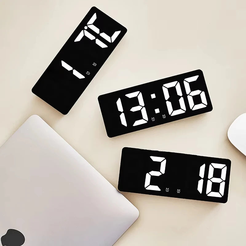 Multifunctional Large LED Digital Alarm Clock Color Nightlight Temperature Calendar Electronic Backlight Home Decor Peaceful Pleasures Health and Wellness