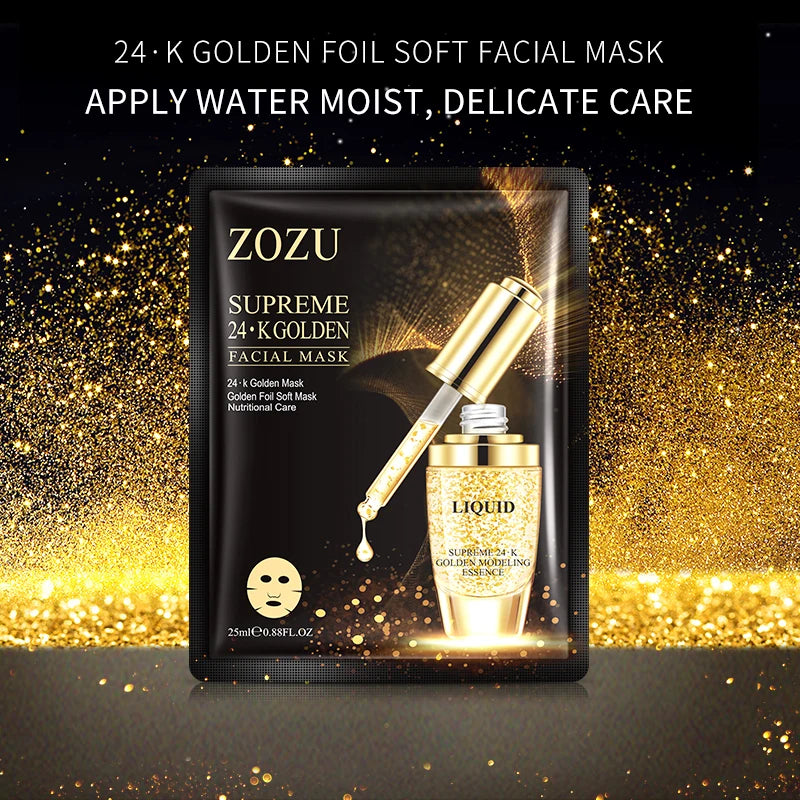 BIOAOUA 24K Gold Face Mask – Anti-Aging Moisturizing Sheet Mask