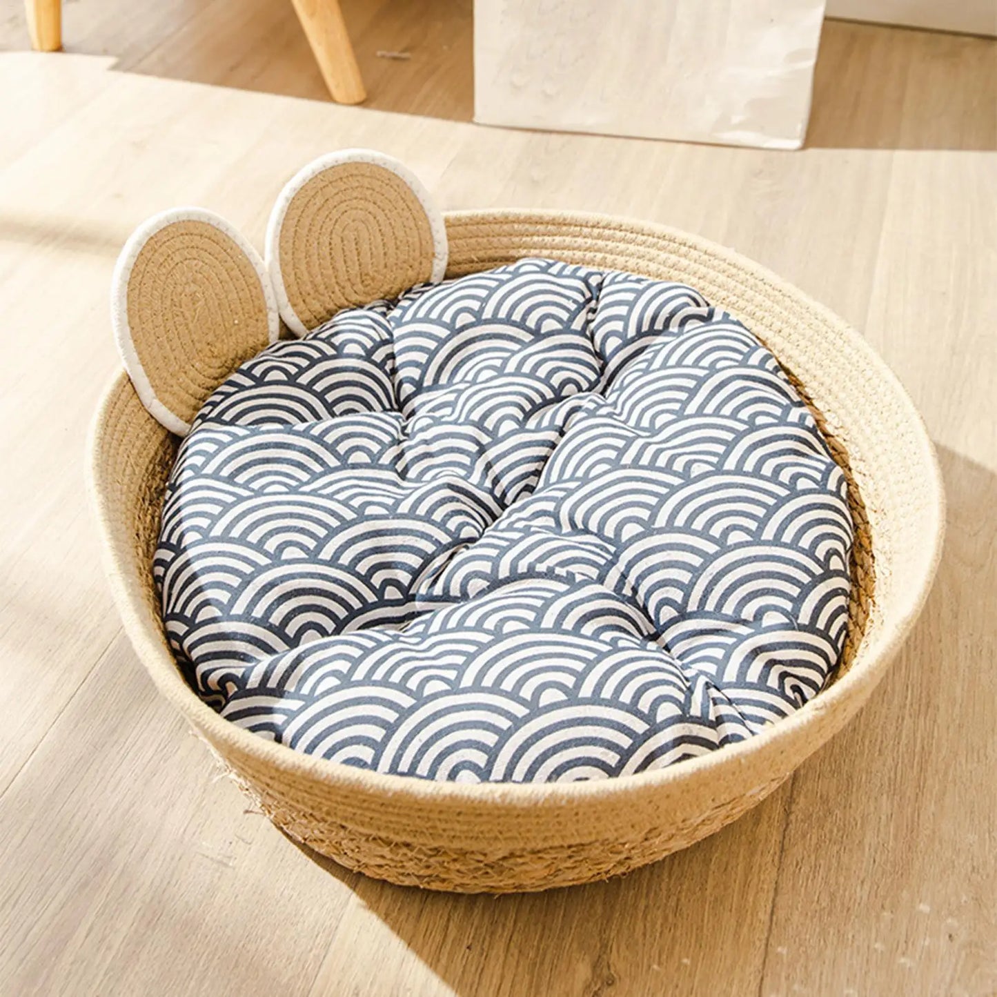 Woven Washable Indoor Cat House – Sleeping Nest for Cats